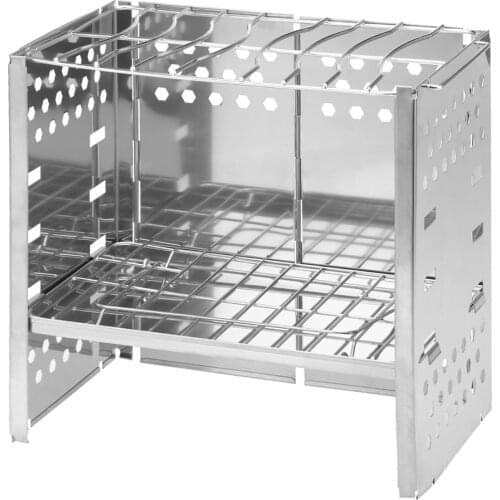 Camping Stove Picnic BBQ Cooker Folding Stainless Steel Backpacking Stove Wood Stove Burner Outdoor Picnic Cook