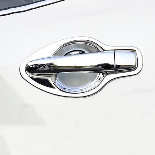 FIT For Nissan Qashqai 2016 2017 ABS Chrome Door Handle Cover With Smart Hole Door Bowl Car Styling