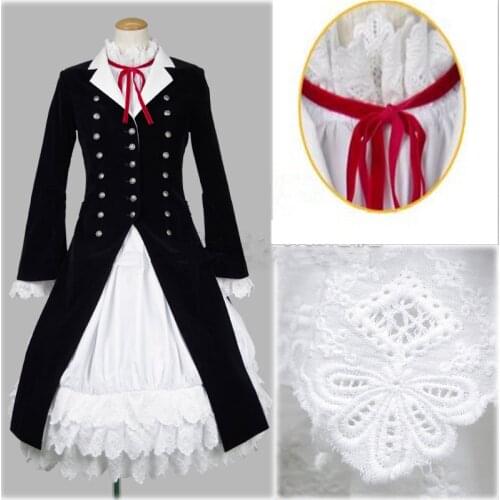 Full set Cardcaptor Sakura Kaho Mizuki Cosplay Costume Black Lolita Dress Outfit