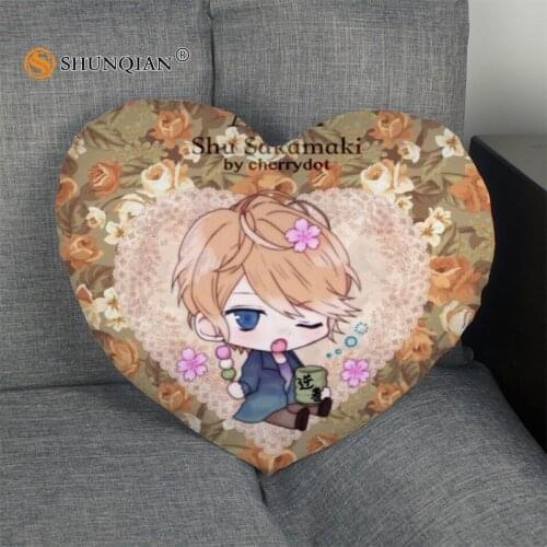 Custom Pillowcase Cover DIABOLIK LOVERS Heart Shape zipper Pillow Cover Best Gift Size 41x36cm,47x42cm