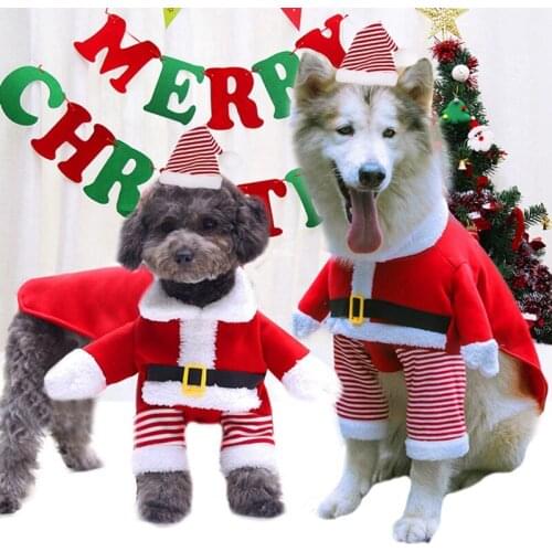 Christmas Dog Clothes Fur Pet Clothing For Small Medium Dogs Cute Holiday Party New Year Puppy Dog Costume Chihuahua Pet Clothes