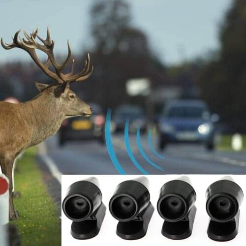 4PCS Detachable Animal Alert Ultrasonic Deer Snake Alert Sound Alarm Wind Power Animal Repellent Wildlife Warning Whistle Device