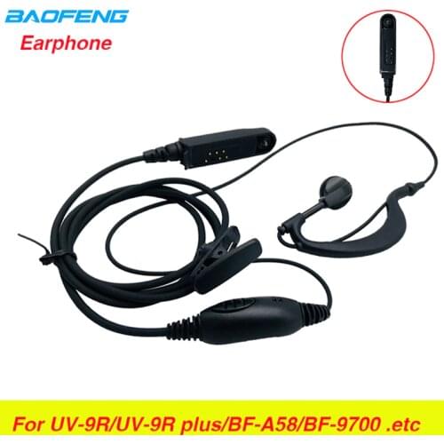 Waterproof Baofeng UV-9R Plus Headset Earpiece with Mic UV9R BF-9700 BF-A58 S-56 uv9r Accessories Walkie Talkie Two Way Radio