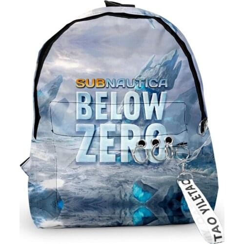 Subnautica Below Zero Children Boys Girls Primary Middle School Students Schoolbag 3D Fabric Oxford Waterproof Travel Backpack