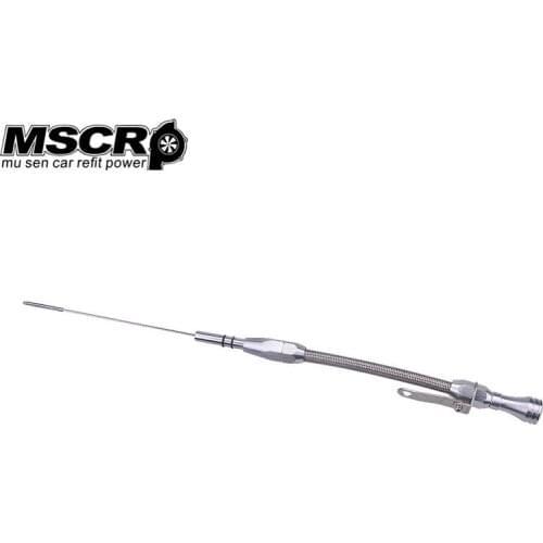 High Quality For SB Ford 260 289 302 Stainless Flexible Engine Oil Dipstick Braided SBF Mustang