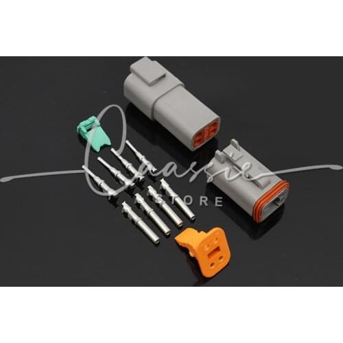 5 Sets 4pin Deutsch DT Waterproof Male Female Electrical Connector plug DT04-4P DT06-4S with terminals