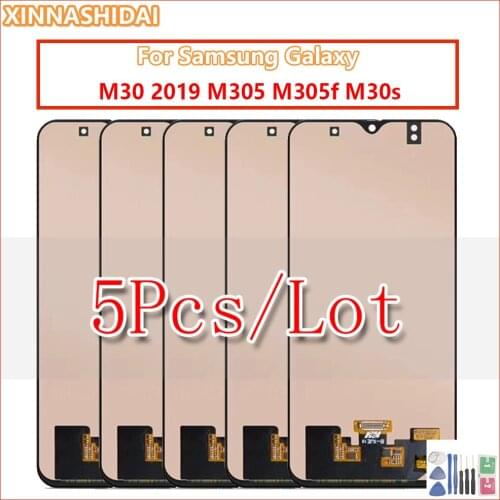 5 Pcs 6.4'' New LCD For Samsung Galaxy M30 2019 M30 M305 M305F M305DS LCD Display Touch Screen Digitizer Assembly Replacment