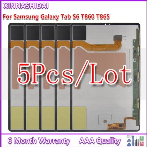5pcs/For Samsung Galaxy Tab S6 10.5" T860 T865 2019 LCD Display Touch Screen Digitizer Assembly LCD For Samsung SM-T860 SM-T865