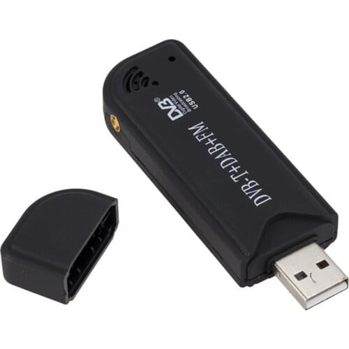 USB 2.0 Digital TV Stick Receiver Mini SDR Video Dongle DVB-T DAB FM Antenna for Household Television Playing Decoration