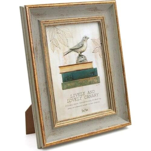 Wooden Picture Frame Vintage Portrait Photo Frames 6 Inch 7 Inch Wedding Anniversary Retro Landscape Horizontal Poster Frame