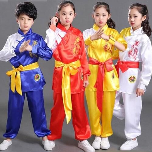 Children Adult girl Taekwondo Dobok Wushu Costume Kimono Judo clothing Chinese Kung Fu Suit Tai Chi Clothing Martial Art Uniform
