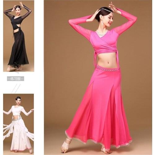 Belly Dance costumes adult female suit costume skirt one shoulder slanting collar one shoulder wrap