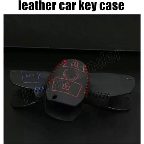 Only Red hot sale factoty price car key case fit for BENZ car key case sewing Hand car styling genuine quality leather