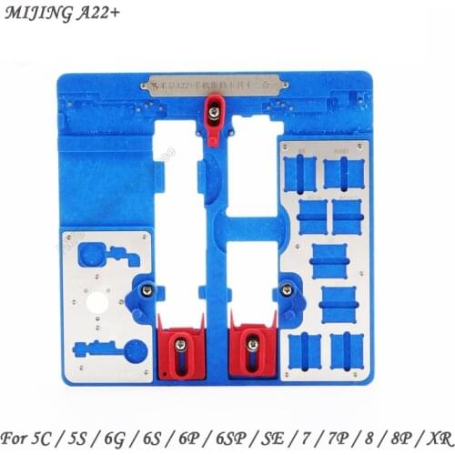 MJ A22+ 12 in 1 Logic Board Clamps for iPhone 5C 5S 6G 6S 6P 6SP SE 7G 7P 8G 8P XR Fixture Holder Fix Repair Mold BGA Repair