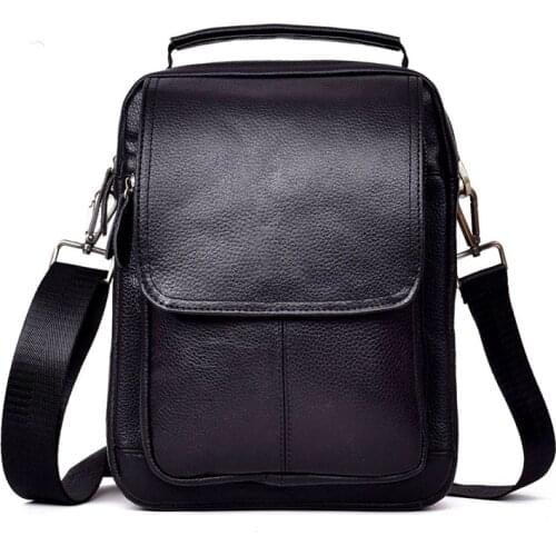 Retro genuine leather men shoulder bag European and American casual male purse Messenger bag Crossbody bag totes bag handbag