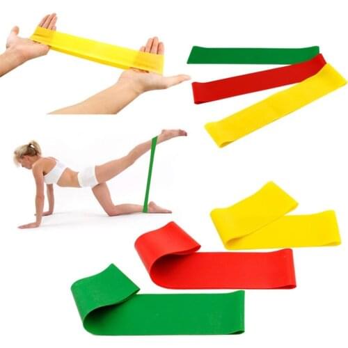 Natural latex Tension Resistance Workout Bands Pilates Fitness Excercise Rehab Yoga Core Loop Gym yoga Fitness Bands Quality