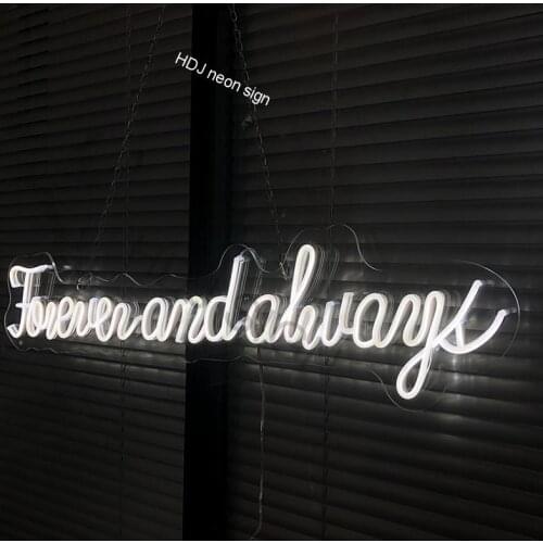 Forever and Always Custom Neon Sign Suitable For Bedroom Hall Birthday Propose Wedding Party Background Decor Neon Light