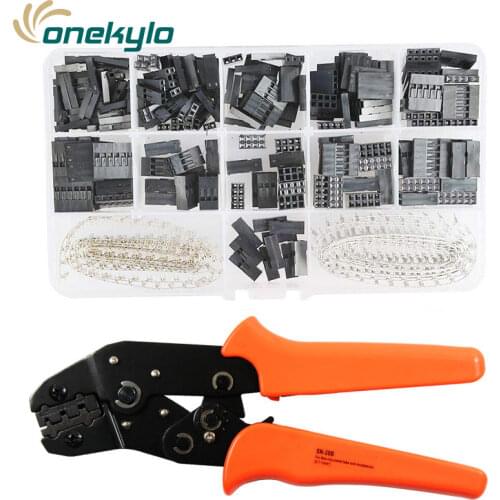 SN-28B JST Dupont crimp tool 0.25-1mm²/23-17AWG 620pcs 2.54mm dupont cable jumper wire Pin Header Housing terminals clamp kit