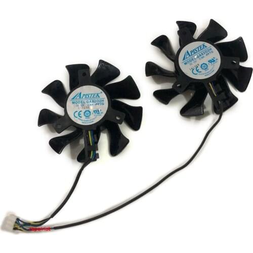 2pcs/set GA82O2H VGA GPU Cooler For Emtekinc HV GeForce GTX970 D5 4GB Game GALAXY Geforce GTX1070/970/960/760 Video Card Cooling