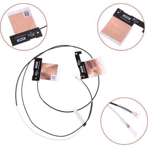 1Pair NGFF M.2 Wireless IPEX MHF4 Antenna WiFi Cable Dual Band for In-tel AX200 9260 9560 8265 8260 7265 Laptop Tablet Devices