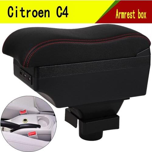 For Citroen C4 armrest box central Store content box Citroen armrest box products interior decoration Storage Center Console