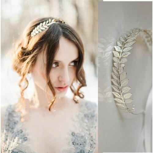 Gorgeous Gold / Silver Colour Leaves Wedding Headband For Brides Handmade Leaf Headpiece Hair Accessories