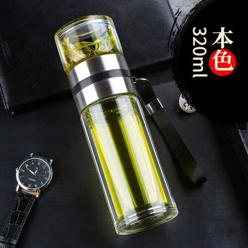 Tea Separation Bubble Cup Double Glass Transparent Creative Water Bottles Classic Thick Portable Insulated Water Bottle FF70P