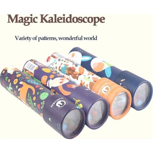 Retractable Rotating Kaleidoscope Cartoon Kaleidoscope Fantasy Colorful World Baby Educational Toys Autism Childrens Toys