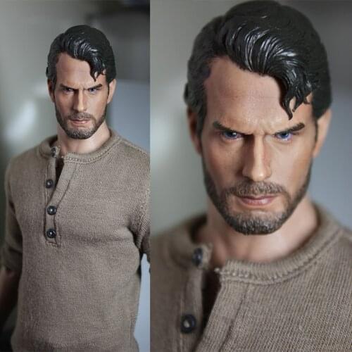 1/6 Male Henry Carville Head Sculpt Carved PVC Model For 12" Action Figure PH TBL Body