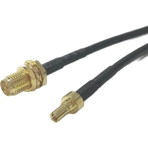 1PC New 3G Antenna Cable RP SMA Female Jack nut Switch CRC9 male Connector RG174 Coaxial Cable 20CM 8inch/30CM/50CM/100CM