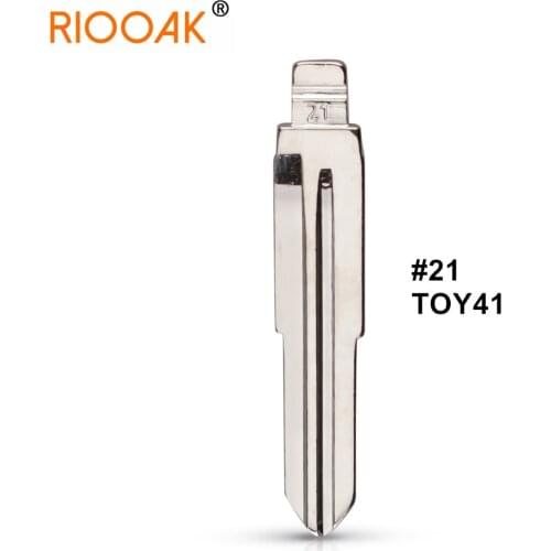 10pcs/lot #21 TOY41 Metal Blank Uncut Flip NO.21 KD VVDI Remote Key Blade For Toyota Corona