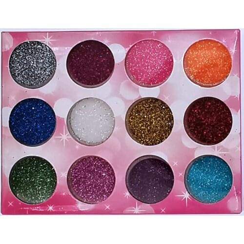 12Pcs/lot DIY Nail Art Glitter Powder Dust Decoration kit For Acrylic Tips UV Gel Polish Manicure tools