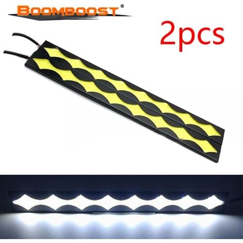 2 pcs 12V 12W LED COB Pure White Bright car light Auto Car Vehicle Running lights Car Auto arrow shape light