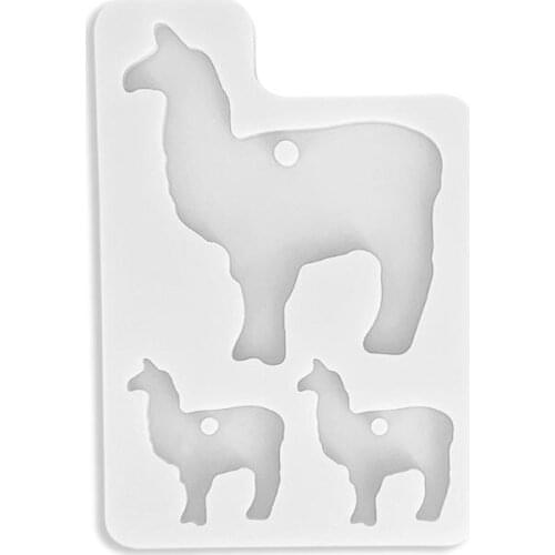 Alpaca Family Animal KeychainTortoise Cow Dinosaur Resin Silicone Mold Art Craft