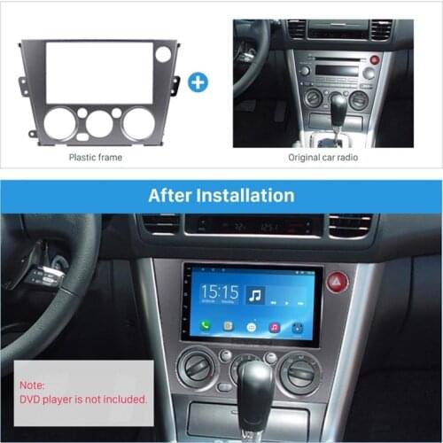 Car 2Din Dash Autoradio Fascia Mount Kit Frame Stereo for Subaru Legacy Outback Left Hand 2005-2009