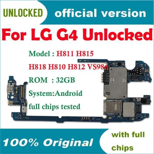 32gb for LG G4 H815 Motherboard,Original unlocked for LG G4 H815 Mainboard with Chips,Free Shipping