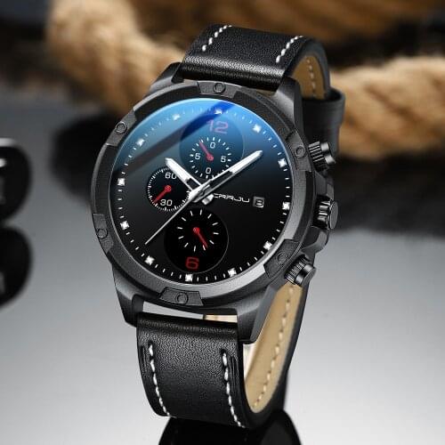 CRRJU Fashion Date Quartz Men Watches Top Brand Luxury Male Clock Chronograph Sport Mens Calendar Wrist Watch Relogio Masculino