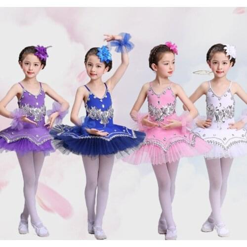 Stage Costumes Gor Kids Purple Ballerina Ballet Tutu For Child Children Kids Girls Pancake TuTu Dance Costumes Ballet Dresses