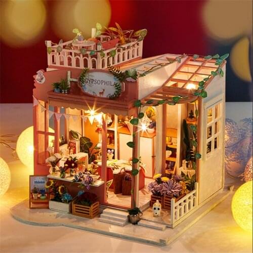 Diy Dollhouse Gypsophila Handmade Doll House Furniture Miniature Garden 3d Puzzle Wood Toys for Adults Casa De Boneca Lol House