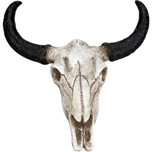 Animal Long Horn Cow Skull Wall Hanging Halloween Gifts Art Crafts Ornaments