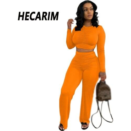 Hecarim Women Cotton Crop Top Pants Outfits 2 Piece Set Tracksuits For Women Ladies Winter Solid Sexy Clothes Bodycon