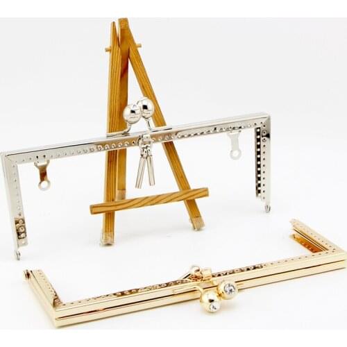 K433 Set auger Buds head buckles hasp lock Pendant purse frame 20.5CM Square purse frame lock gold/silver diy accessories