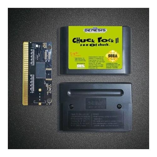 Chuck Rock II - 16 Bit MD Game Card for Sega Megadrive Genesis Video Game Console Cartridge