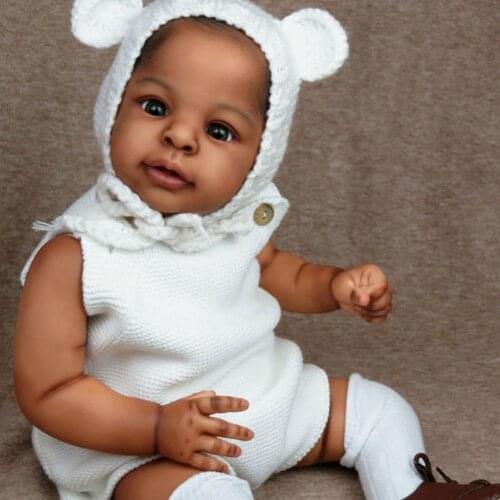 Popular 23inch Baby Face Reborn Dolls Kit Jaylan Soft Real TouchFresh Color Unpainted Unfinished DIY Dolls Parts Child Gifts