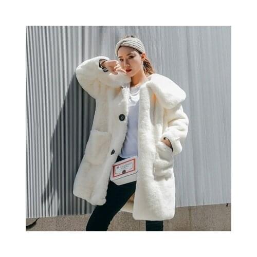 Top brand Warm Faux Rabbit Fur Coat MC high quality