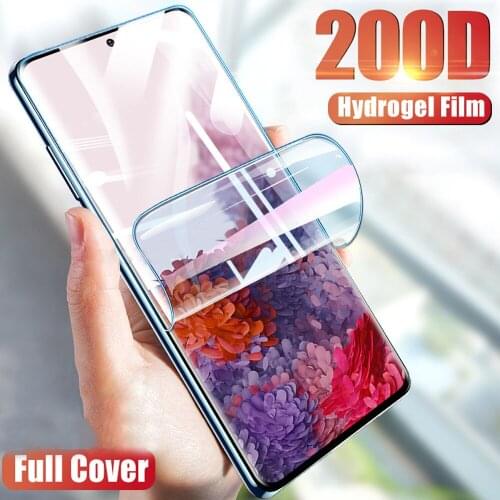 Soft full cover for samsung galaxy s20 ultra s10e s10 lite s9 s8 plus s7 edge hydrogel film phone screen protector Not Glass