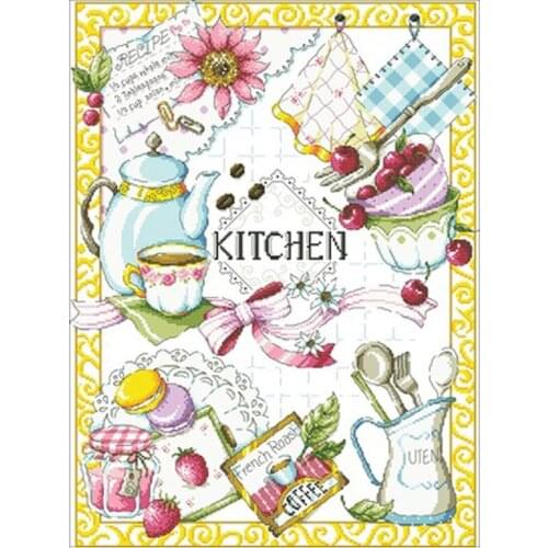 Cutlery set patterns counted 11CT 14CT Cross Stitch Set DIY Cross-stitch Kits Embroidery Needlework Home Decor