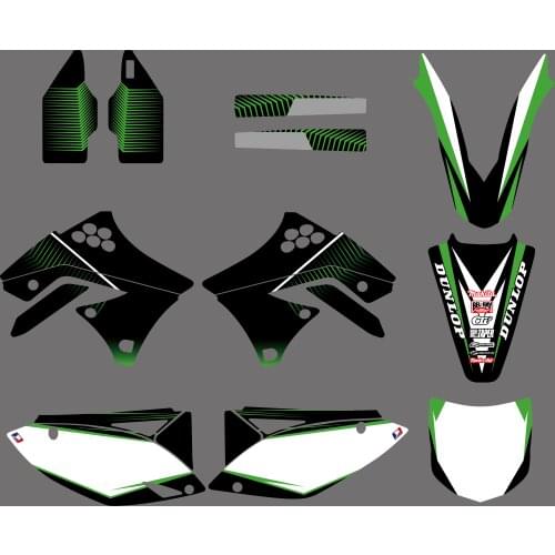 NICECNC 1 Set Motorcycle Team Background Stickers Decal Kit For Kawasaki KX250F KX 250F KXF250 KXF 250 2009 2010 2011 2012