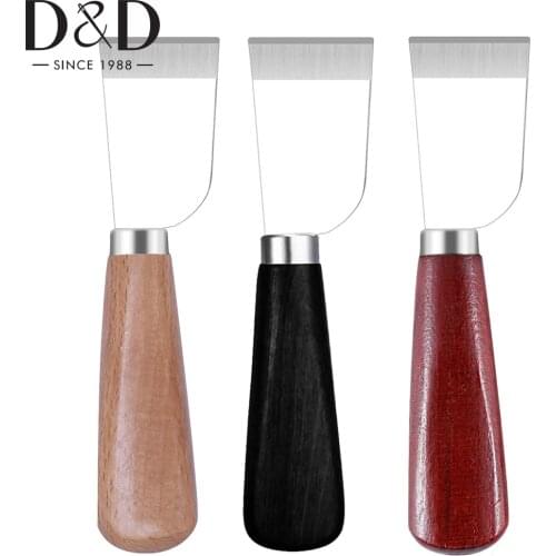 Leathercraft Knife Cutting Knife Edging Knife with Wooden Handle Leather Working Knife for DIY Leathercraft Cutting Tool