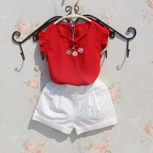 2-16 Year 2020 Summer Girls Blouse Shirts For Kids Girl Blouses Chiffon Flower Tank Tops Baby Toddler Teenager Children Clothes